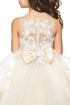 Girls Multi Color Lace Applique Sequin Train Tail Flower Girl Dress 2-16 - SophiasStyle.com
